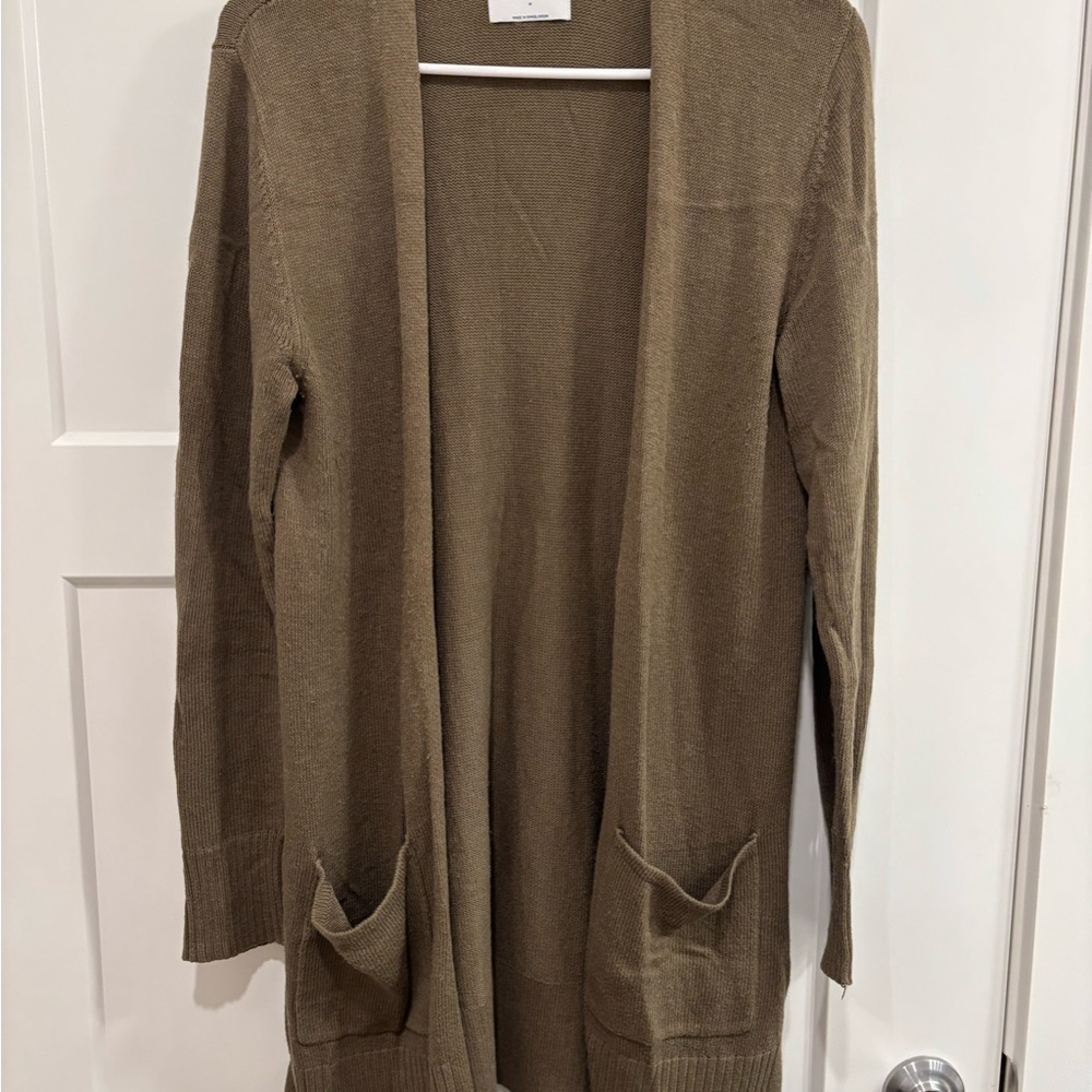 Old Navy - Olive Green Women's Open Front Cardigan Sweater